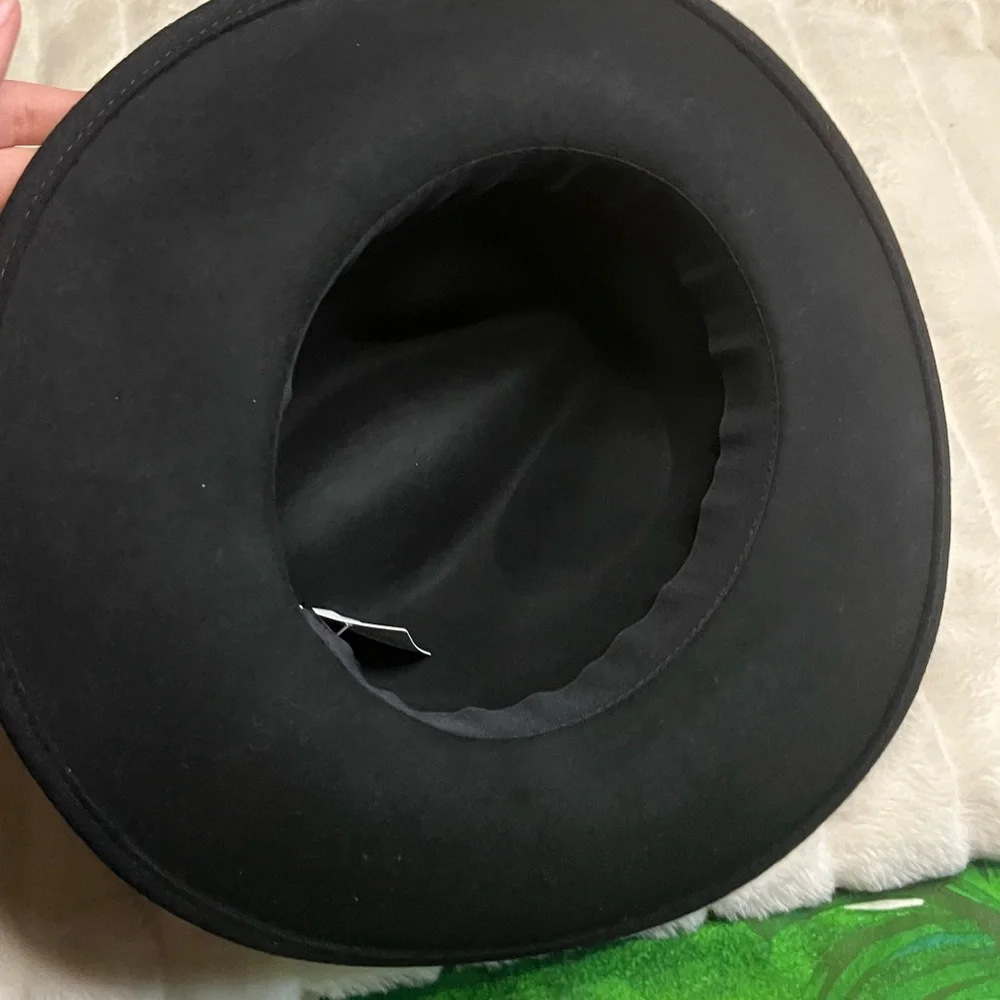 NWT Urban Outfitters OSFM Black Wide Brim Casual Festival Summer Midwest Hat